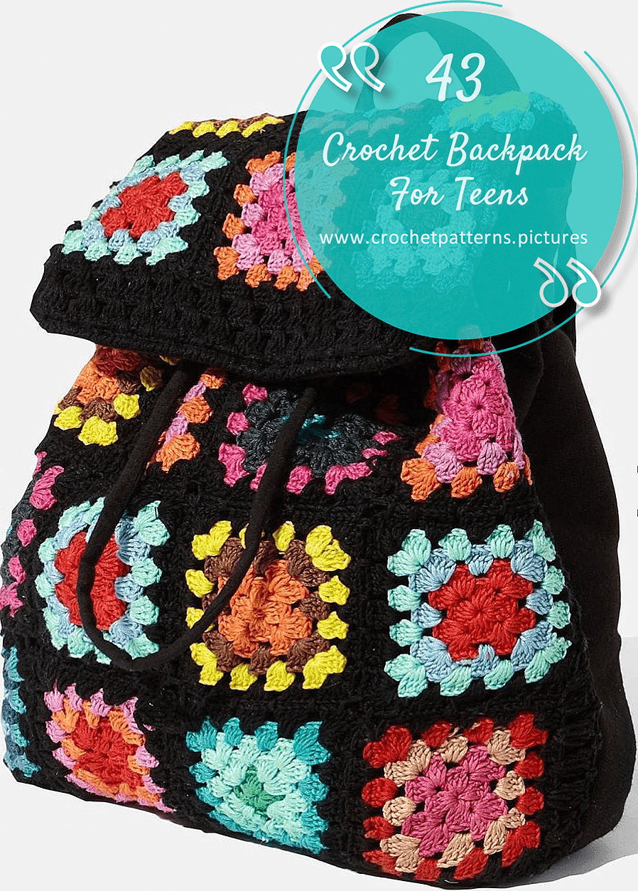 43 crochet backpack for teens (29) | Crochet Pattern ideas