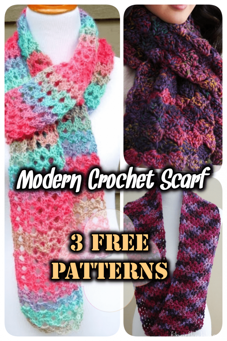 3 Easy To Make Modern Crochet Scarf Free Crochet Patterns