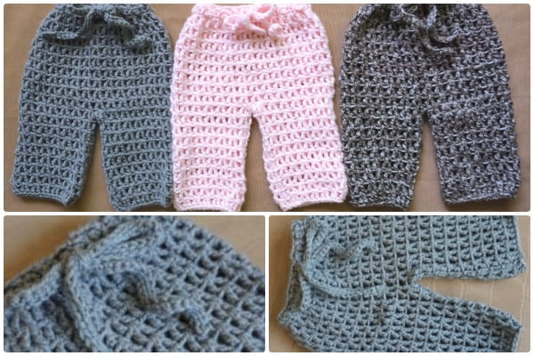 treble crochet newborn pants free patterns