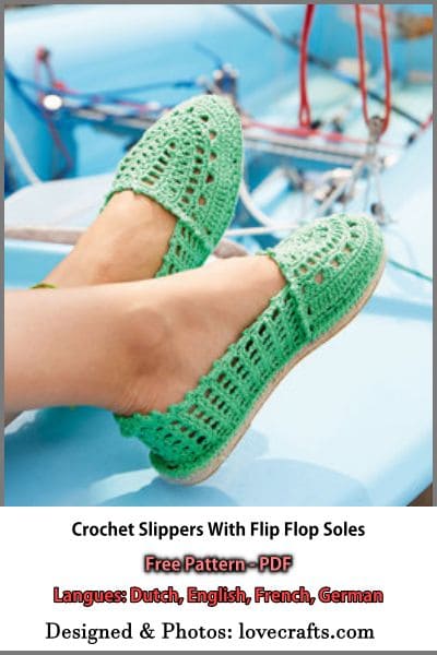 lovecrafts crochet slippers flip flop soles free pattern pdf format