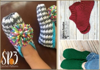 crochet slippers for bos and girls free pattern