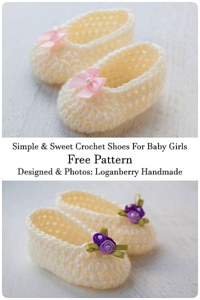 easy crochet shoes for baby girls