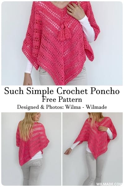 easy crochet poncho pattern free