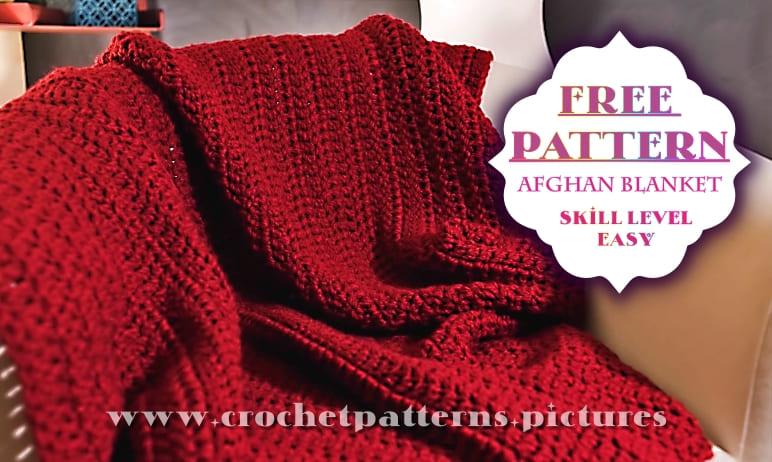 red crochet afghan blanket free pattern