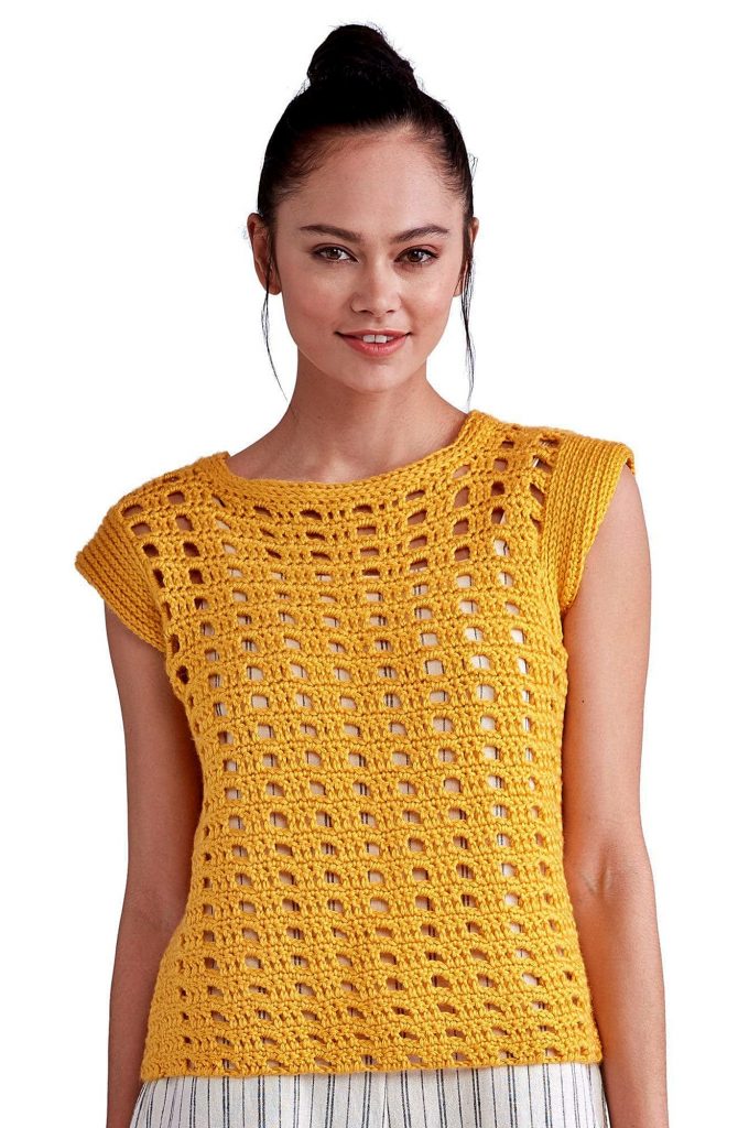 Yellow Crochet Top Free Pattern (Pdf) / Material Sales Site Information ...