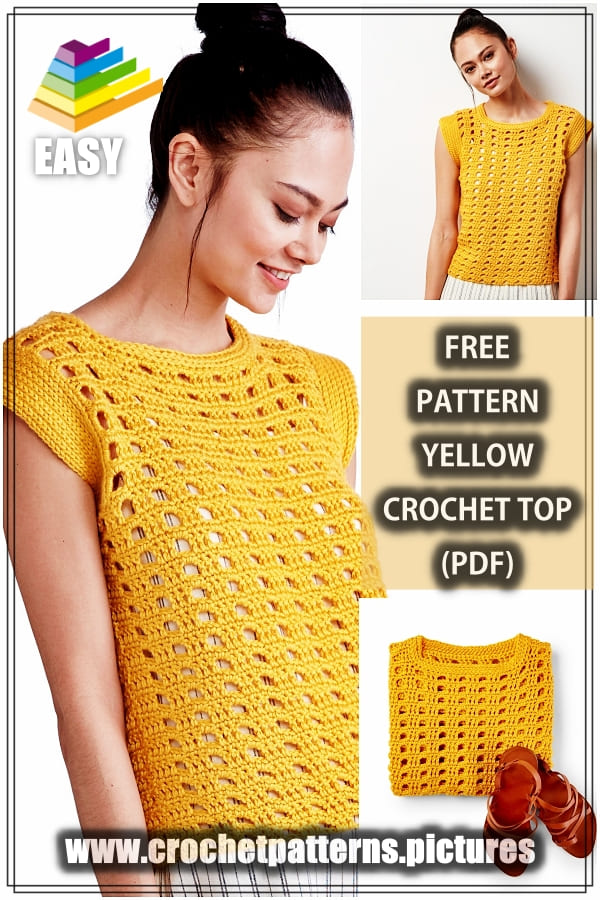 yellow crochet top free pattern