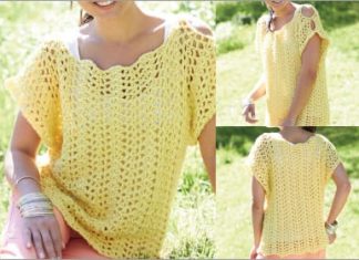yellow crochet top free pattern