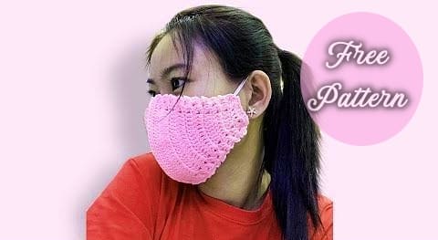 crochet face mask free pattern and for beginners video tutorial