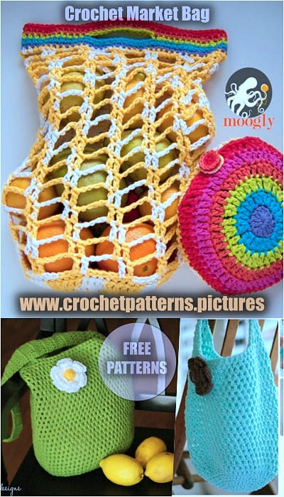 2021 crochet market bag free patterns