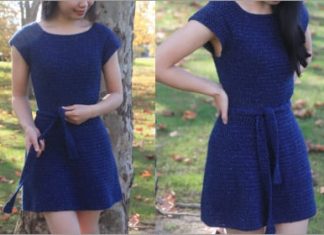 Audrey crochet summer dress free pattern