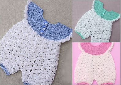 baby crochet romper free patterns