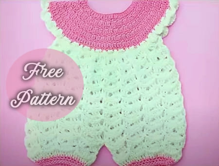 easy crochet baby romper free pattern and for beginners video tutorial