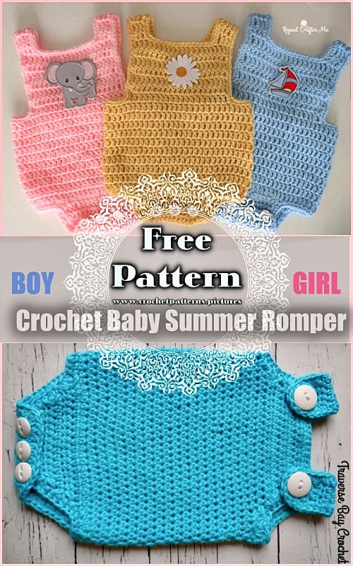 2 crochet baby summer romper free patterns