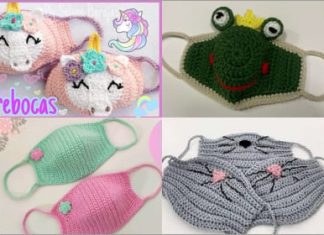crochet face mask free pattern for kids part 1