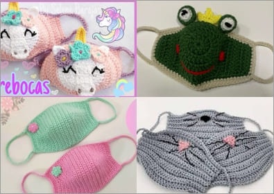 crochet face mask free pattern for kids part 1