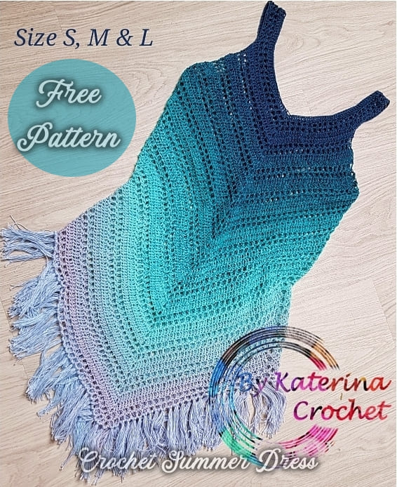crochet top summer dress free pattern and for beginners video tutorial