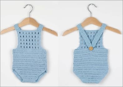 crochet baby romper free pattern