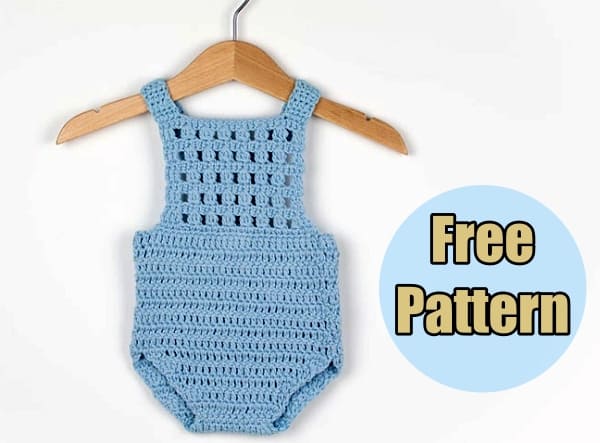crochet baby romper, crochet baby romper free pattern, crochet baby romper pdf download