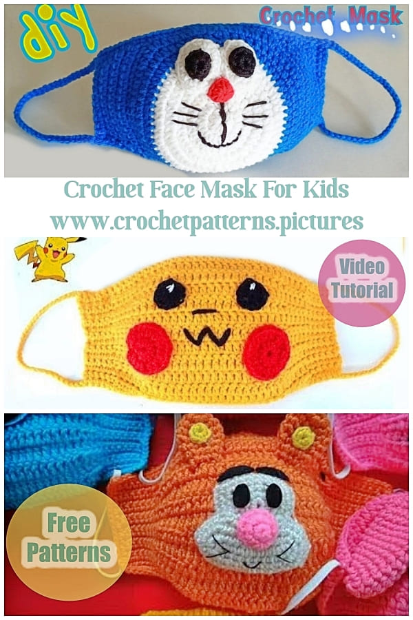 crochet face mask for kids part 2