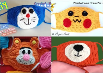 crochet face mask free pattern for kids 2