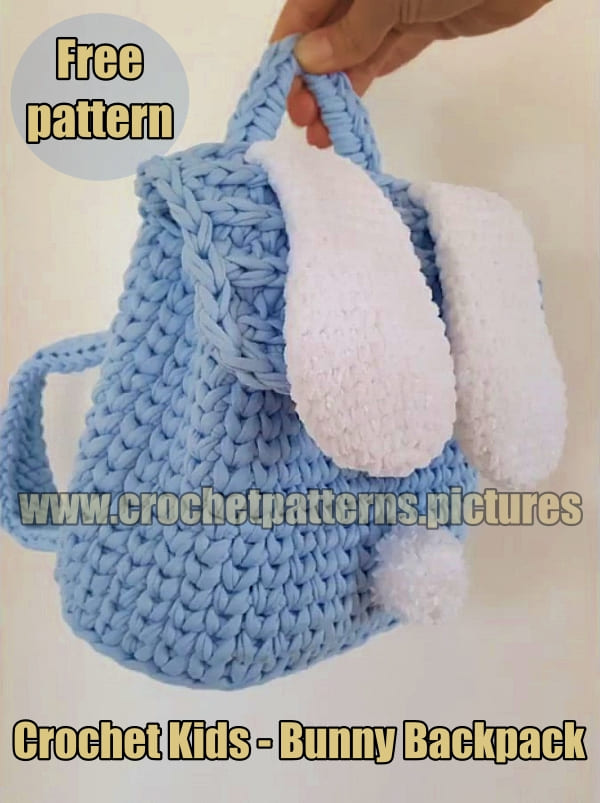 crochet kids backpack free pattern, crochet kids backpack, crochet kids bag