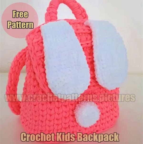 crochet kids backpack free pattern, crochet kids backpack, crochet kids bag