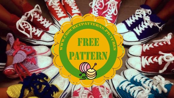 easy crochet adult converse free pattern video tutorial