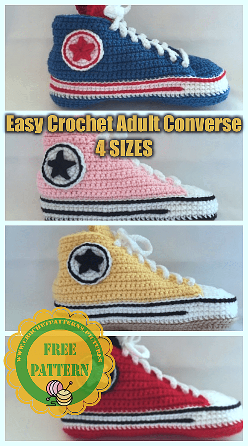 Crochet converse slippers pattern free new arrivals