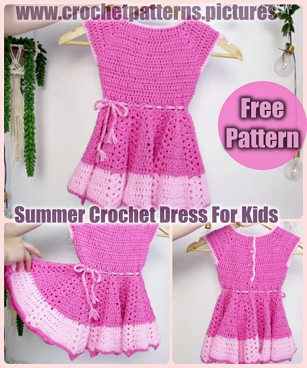 Crochet Summer Dress For Kids | Free Pattern | Tutorial Video | Free ...