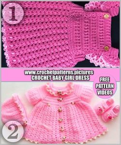 Crochet Baby Girl Dress 0 - 12 Months | Pattern Videos