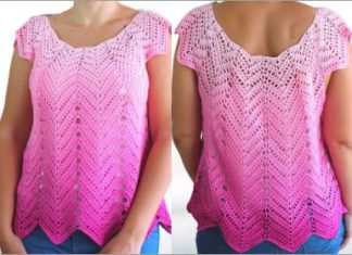 crochet Lace Blouse free pattern for summer 2021