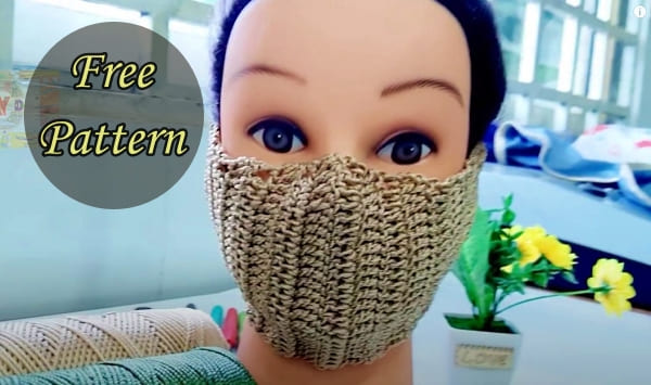 crochet face mask, crochet face mask free pattern, diy face mask, handmade face mask, crochet free patterns