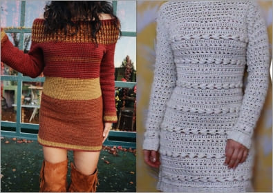 Crochet Sweater Dress free patterns