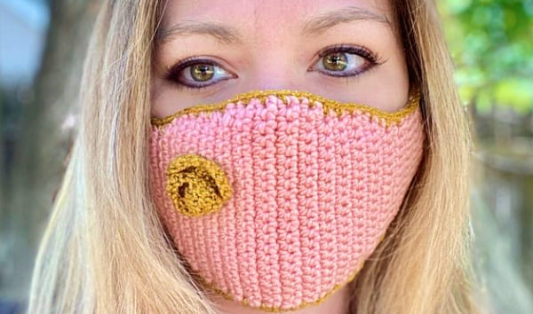 crochet face mask, crochet face mask free pattern, diy face mask, handmade face mask, crochet free patterns