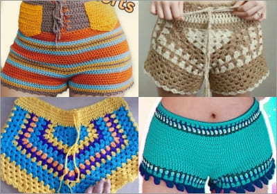 4 crochet shorts free patters
