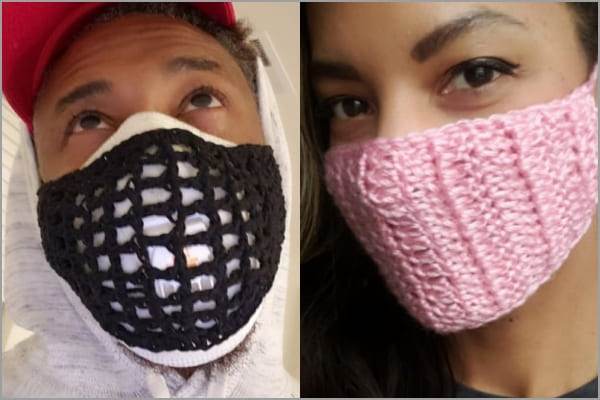 crochet face mask covers free pattern for man