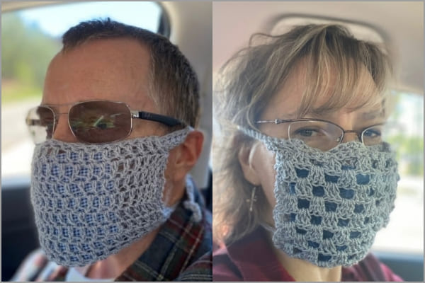 simple crochet face mask cover free pattern