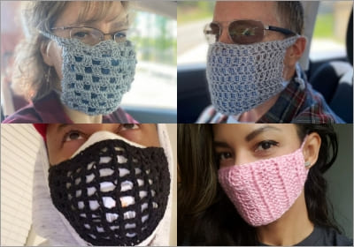 crochet face mask for men and women
